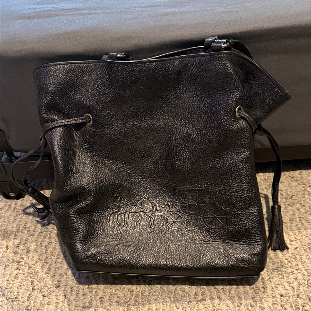 Coach Black Leather Satchel